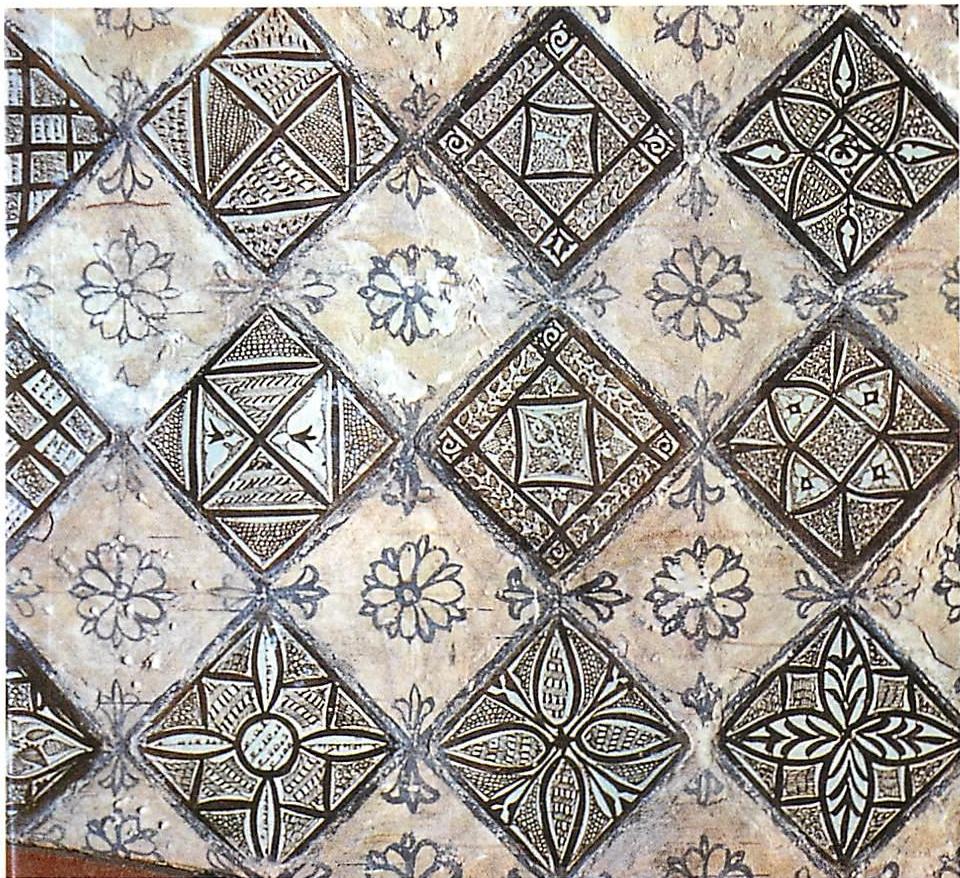 Hand-painted tiles from the mosque of Kairouan, Tunisia
