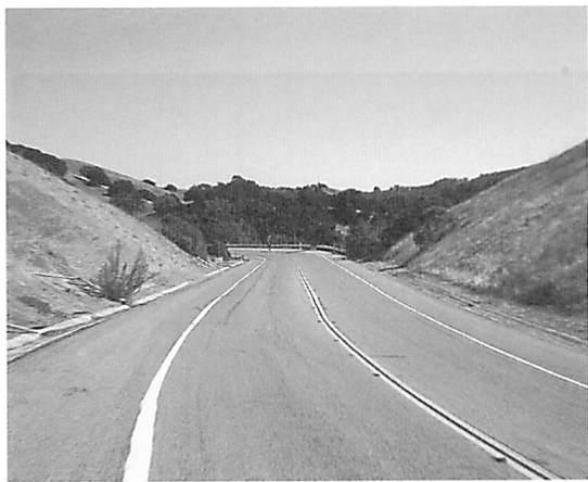 Road cut through the hills