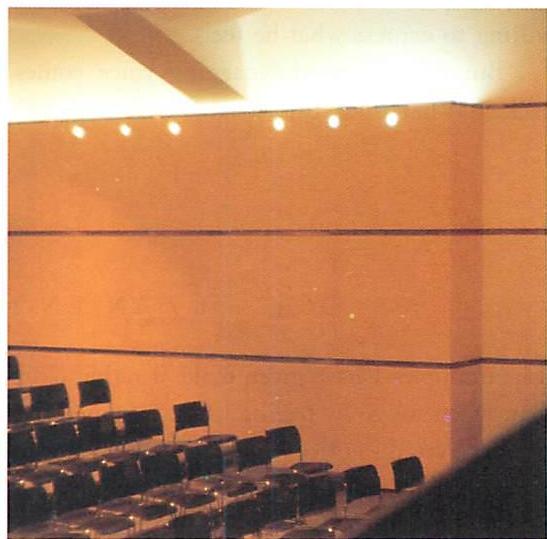 Auditorium wall in Wurster Hall, Berkeley, California