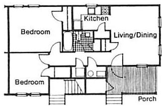House plan with very poor centers: the rooms themselves are weak centers, too.