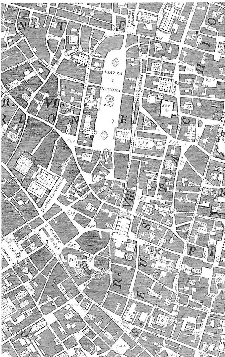 The Nolli plan of Rome: hundreds of positive spaces
