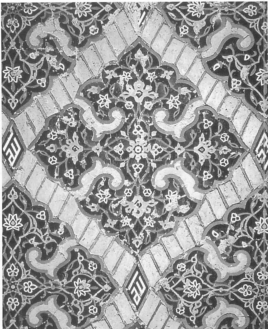 Tile-work and brick in the 16th-century Tabriz Mosque