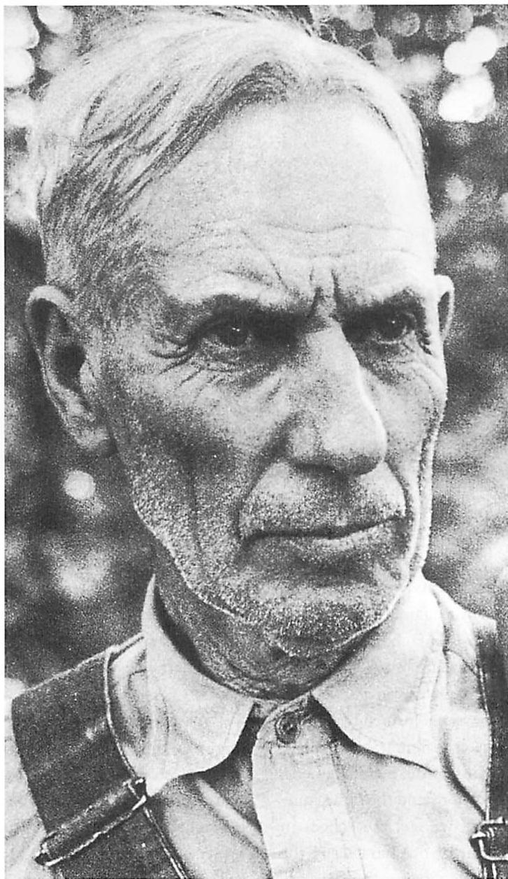 The same lines again and again in a weatherbeaten face