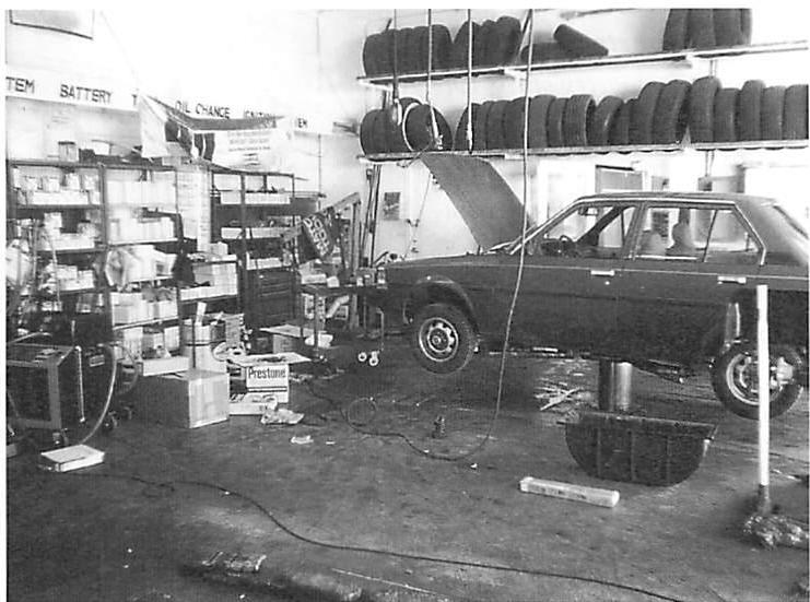 Car repair shop: very simple and ordinary and close to the heart in spite of its rugged, grimy quality