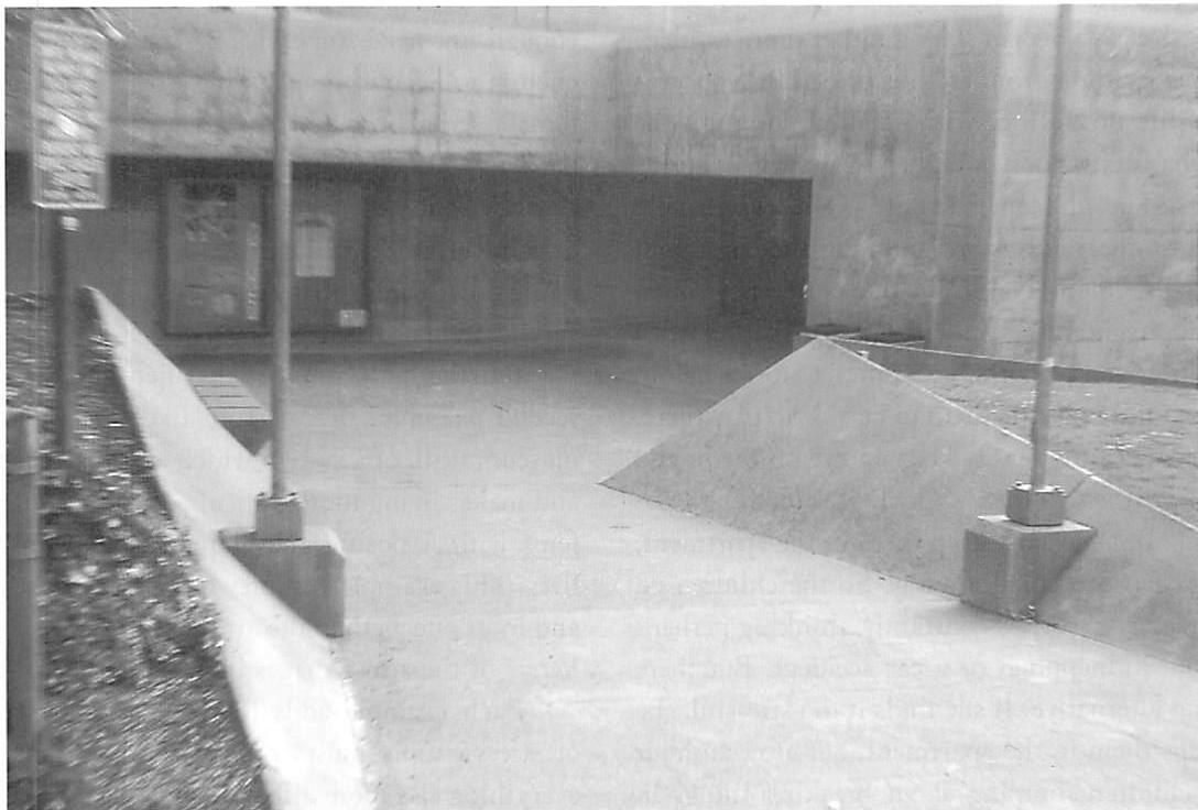 The wall outside the University Art Museum in Berkeley