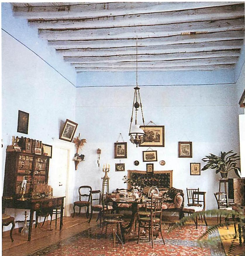 Pools of light in a living room