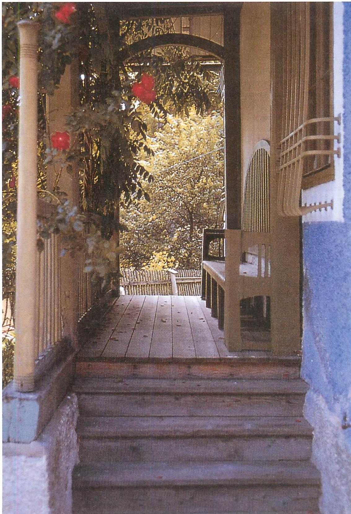 Recursive character of living structure, visible in a front door stoop