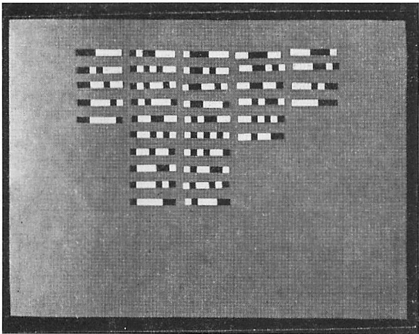Typical layout based on left-right reading of the patterns